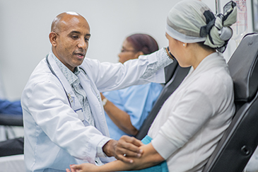 Doctor with patient